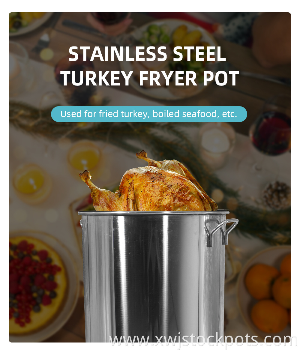 304 High quality stainless steel turkey pot 